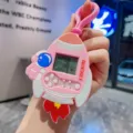 Süßer rosa Rakete Handheld Spielkonsole Schlüsselanhänger mit LCD Bildschirm für Kinder. - Rakete Rosa