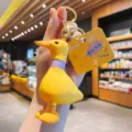 Cute stretchable long neck duck keychain stress relief toy bag pendant gift accessory wholesale - Telescopic Neck Duck - Yellow Duck Purple Neck