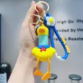 Cute decompression stretchable neck sailor duck keychain fun metal ring bag pendant gift - Sailor Long Neck Duck - Green Neck