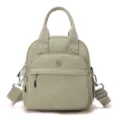 Leichter Nylon Freizeit Rucksack und Umhängetasche für Damen, vielseitige Reisetasche. - Khaki