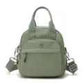 Bolso cruzado ligero de nailon para mujer, bolso de mano informal de moda cotidiana. - Verde Pálido