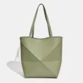Minimalistische geometrische Schultertasche, große PU Leder Freizeit Handtasche Damen. - 27*14*32CM / Frostgrün