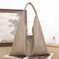 Minimalistische weiche Leder-Umhängetasche, große Kapazität lässige Damen-Achseltasche. - 42*11*42CM / Elefantengrau