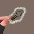 Sparkly rhinestone hair clip crystal wave barrette cute shiny hairpin for women girls hair decor - White Cloud Snap Hair Clip