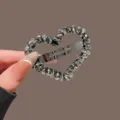 Sparkling crystal heart hair clip sweet style metal BB barrette cute daily hair accessories - Gray Heart BB Clip