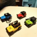 Mini Jeep Coche de Juguete Llavero Vehículo de Fricción Colores Surtidos Regalo Ideal - Jeep de Cuatro Colores (Cuatro Colores Enviados al Azar)