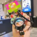 Leuke NIKI konijn astronaut sleutelhanger cartoon koppel tas hanger speelgoed cadeau - Zwart