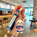 Weltraum Panda Schlüsselanhänger Astronaut Bär niedliche Tasche Anhänger tolles Geschenk - Blau