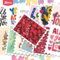 36pz adesivi a francobollo d'amore san valentino diario fai-da-te decalcomanie - Colorato
