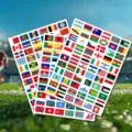Pegatinas de banderas del mundo impermeables vinilo 198 pzas 3 hojas DIY maleta decor - 3 Hojas