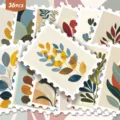 36 pz adesivi per francobolli floreali Morandi vintage estetica botanica diario decorazione. - 36 Pezzi/Confezione