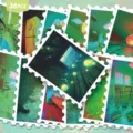 36pz adesivi francobollo vaporwave backrooms retro psichedelico impermeabile DIY diario - 36 Pezzi/Confezione