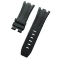 Correa de reloj de repuesto de fluoroelastómero negro compatible Royal Oak Offshore banda deportiva. - 28mm / Negro