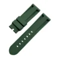 Correa de reloj de goma verde de repuesto deporte silicona impermeable 24mm accesorios. - Verde oscuro