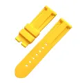 Correa reloj goma amarilla repuesto deporte impermeable silicona correa 24mm accesorio - Amarillo