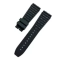 Correa de reloj de goma de silicona negra de repuesto, deportiva impermeable de 24mm. - 24mm / Negro