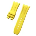 Correa de reloj de caucho amarillo de repuesto para deportes, textura resistente impermeable. - 28mm / Amarillo
