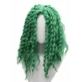 Parrucca corta riccia verde sintetica afro dreadlocks estensione per capelli da festa - Verde