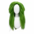 Halloween Green Long Curly Wig Monster Costume Hair Party Cosplay Funny Headgear Accessory - Green