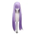 Paarse lange rechte anime cosplay pruik 80 cm van synthetisch haar met mooie pony. - Lichtpaars