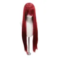 Rote lange glatte Cosplay Perücke mit Pony 80cm Kunsthaar für Anime Party Kostüm Events - Rot
