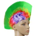 Perruque punk colorée crête iroquoise drôle fête costume accessoire cheveux nouveauté - Vert