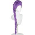 Long purple braided cosplay wig synthetic hair anime styling for costume parties and events. - Rumi Wig