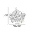 Κάρφιτσα κορώνας κρυστάλλου στρας μαργαριτάρι γυναικεία αξεσουάρ ρούχων καρφίτσα 3.9cm - XD823225