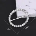 Hebilla de bufanda redonda con diamantes de imitación estilo coreano accesorio 5.4cm - FSK-12 Anillo Grande Strass