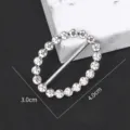 Hebilla de bufanta ovalada de estrás clip de esquina de ropa de metal accesorio de moda para mujer - FSK-13 Ovalado Strass