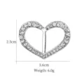 Bonita Hebilla Pañuelo Corazón Estrás Aleación Ropa Esquina Clip Moda Joyas 3.6cm Nuevo - FSK19-2 Corazón Strass