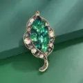 Vintage karfitsa fyllou gia gynaikes krama krystallino prasino strass moda forema - Στυλ Αντίκ Χρυσό Πράσινο Φύλλο (XD824063-2) / Αντίκ Χρυσό Πράσινο Φύλλο