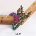 Vintage Hummingbird Rhinestone Brooch Alloy Crystal Bird Corsage Apparel Accessories Pin - Hummingbird Brooch (XD8997)