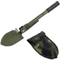 Pelle Pliante Tactique Militaire Verte Outil de Survie de Camping avec Pochette - Pelle Vert Militaire + Pochette Velcro + Boussole