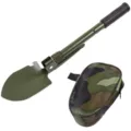 Pelle pliante tactique d'extérieur avec outil multifonction et pochette de rangement. - Pelle Vert Militaire + Pochette à Fermeture Éclair + Boussole