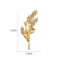 Goldener Weizen Brosche Kristall Strass Anstecknadel Elegantes Schmuck 5.5x2.4cm - Gold Minimalistischer Eingelegter Strass Stil (XD9111-1)