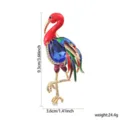 Elegant animal brooch with vibrant enamel, sparkling rhinestones, and blue crystal. - Blue Heart Bird (XD824401)