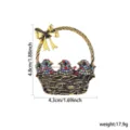 Vintage bird nest rhinestone alloy brooch, elegant crystal animal corsage accessory. - Bird Nest Brooch (XD824498)