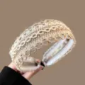 Handmade woven straw headband bohemian wide brim hair hoop for women vacation style. - Braided Wave Headband