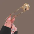 Golden octopus U-shaped hair stick, elegant Chinese style hair pin for cute buns updos. - Gold Octopus Style