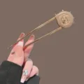 Gold U-shaped hair stick elegant metal bun maker hairpin for styling women hair accessories - Golden Spiny Snail Style