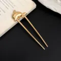 Gold Dolphin U-Shaped Hairpin Minimalist Metal Hair Fork Elegant Hair Accessories - Golden Mini Dolphin Style