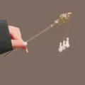 Vintage gold hair stick with pearl tassels and celestial orb design, elegant variant. - Single Piece / Gold
