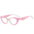 Gafas de lectura ojo de gato degradado rosa con purpurina y lazo para mujer - C4 Montura Rosa Degradado / +1.00 Dioptría