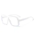Women Fashion Clear Lens Glasses White Oversized Square Frame Trendy Casual Eyewear 5727 - C9 White Frame Clear Lens