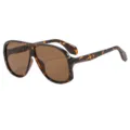 Retro oversized tortoise shell sunglasses for women and men, fashion UV protection eyewear. - C4 Leopard Frame Tea Lenses
