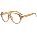 Gafas de sol de piloto marrón transparente unisex, elegante montura estilo aviador. - C13 Montura Color Té Transparente Lentes Transparentes
