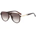 Gafas de sol aviador retro hombre lentes degradadas marrón patillas metal 9718 - Montura Té Lentes Té Degradado