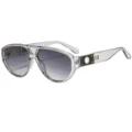 Modieuze transparante zonnebril met verloop en luxe pootjes voor stijlvolle streetwear looks. - C8 Transparant Grijs Montuur Gradiënt Grijze Lens