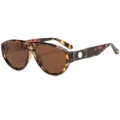 Retro schildpad schildpad vierkante zonnebril voor dames en heren luxe stijl UV bescherming. - C4 Luipaardmontuur Thee Lenzen
